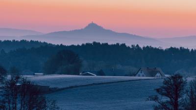 Hills fields mountains 4k wallpaper