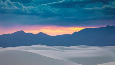 Hills horizon sunset 4k wallpaper