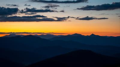 Hills mountains horizon 4k wallpaper