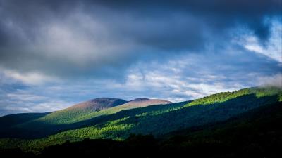 Hills peaks sky 4k wallpaper