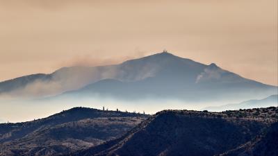 Hills relief fog 4k wallpaper