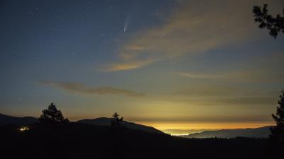 Hills starry sky stars 4k wallpaper