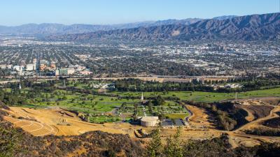 Hollywood griffith park mountains 4k wallpaper