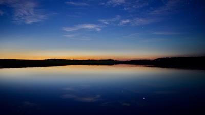 Horizon river clouds 4k wallpaper
