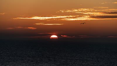 Horizon sunset cloud 4k wallpaper