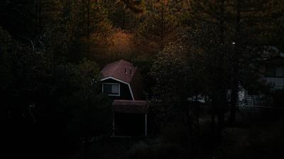House trees aerial view 4k wallpaper
