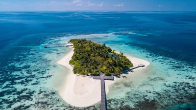 Island pier bridge 4k wallpaper