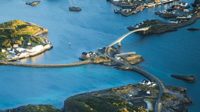 Islands bridge sea 4k wallpaper