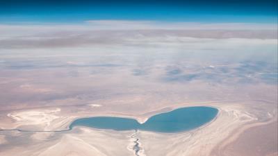Lake aerial view overview 4k wallpaper