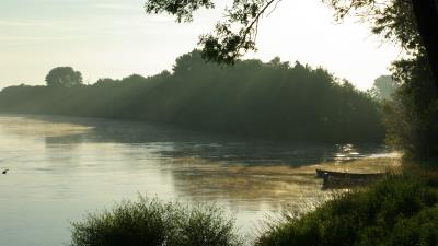 Lake coast boats 4k wallpaper