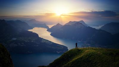 Lake lucern landscape mountains j7 4k wallpaper