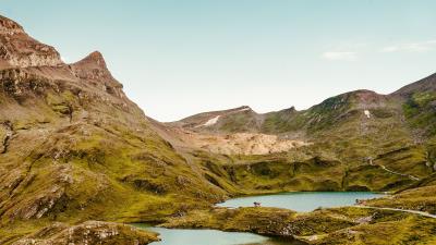 Lake mountains rocks img 4k wallpaper