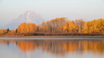 Lake trees mountain 4k wallpaper