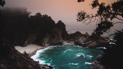 Lake water fog 4k wallpaper