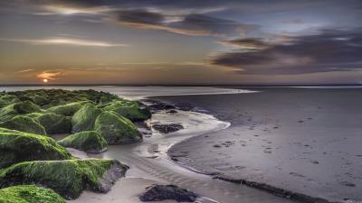 Landscape coast horizon 4k wallpaper