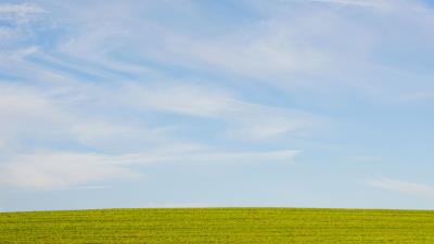 Lawn sky clouds 4k wallpaper