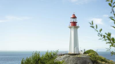 Lighthouse building coast 4k wallpaper