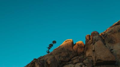 Minimalism sky rocks 4k wallpaper