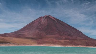 Mountain hill shore 4k wallpaper