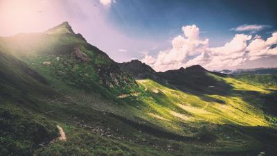 Mountain panorama cloud 4k wallpaper