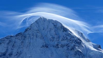 Mountain peak cloud 4k wallpaper