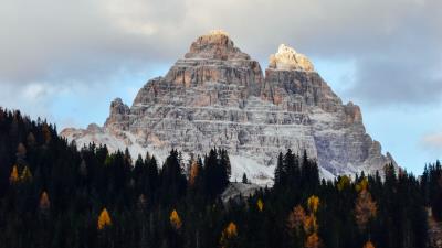Mountain peak forest 4k wallpaper