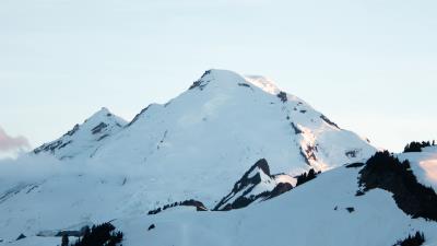 Mountain peak snow image 4k wallpaper