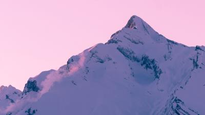 Mountain peak snow 4k wallpaper