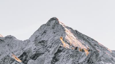 Mountain peak snowy wall 4k wallpaper