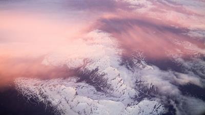 Mountains clouds peaks 4k wallpaper