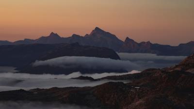 Mountains fog clouds img 4k wallpaper