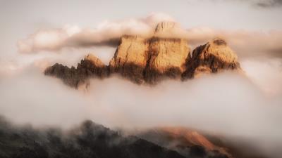 Mountains fog clouds picture 4k wallpaper