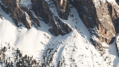 Mountain slope snow 4k wallpaper