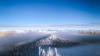 Mountain snow winter 4k wallpaper