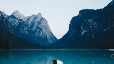 Mountains lake landscape image 4k wallpaper