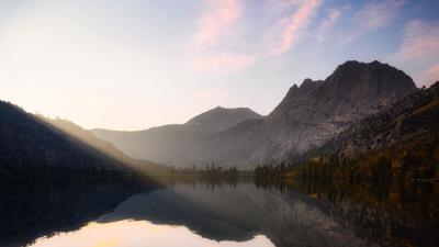 Mountains lake reflection pic 4k wallpaper