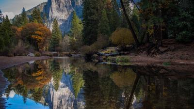 Mountains lake reflection picture 4k wallpaper