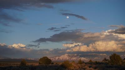 Mountains moon sky 4k wallpaper