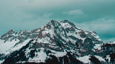 Mountains peak snow 4k wallpaper