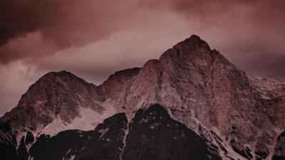 Mountains peaks clouds pic 4k wallpaper