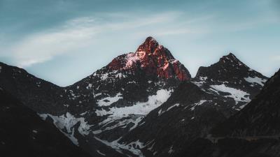 Mountains peaks snow mn 4k wallpaper
