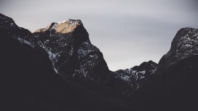 Mountains peaks snow 4k wallpaper
