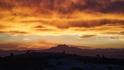 Mountains peaks sunset img 4k wallpaper