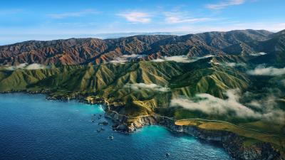 Mountains relief coast 4k wallpaper