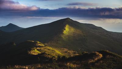 Mountains relief grass 4k wallpaper