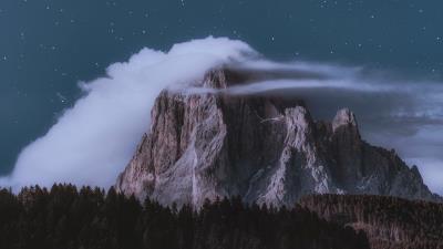 Mountains rocks clouds img 4k wallpaper