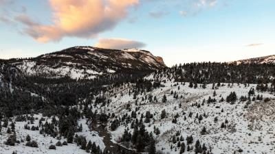 Mountains rocks forest 4k wallpaper