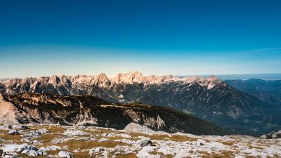 Mountains rocks horizon 4k wallpaper