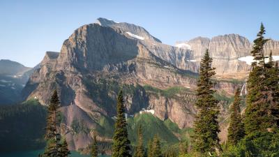 Mountains rocks lake pic 4k wallpaper