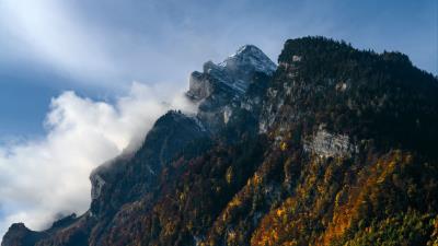 Mountains rocks trees pc 4k wallpaper